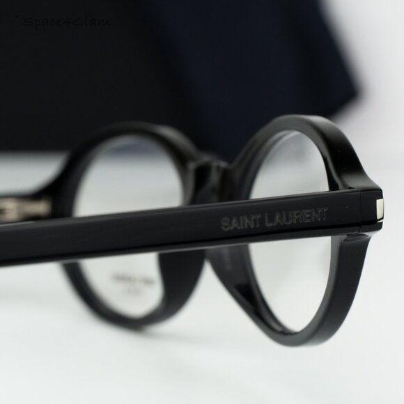 BRAND NEW Saint Laurent SL751 JEANNE OPT 001 Black Demo Oval Women Eyeglasses - Picture 6 of 11